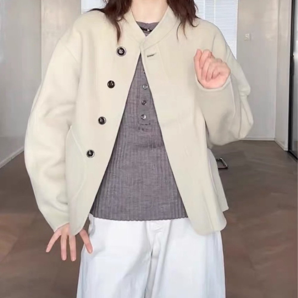 Soeur Windosr Coat Chalk S Wool Jacket - Picture 16 of 16